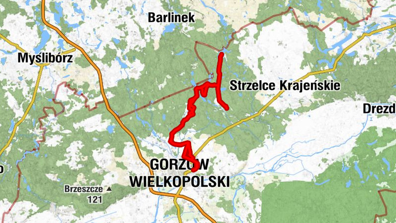 Gorzów Wielkopolski - Wawrów - Kłodawa - Łośno