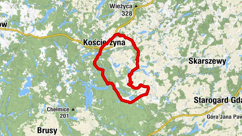 Wilcze Błota Kościerskie - Kościół pw. Świętej Trójcy - Kościół pw. Świętego Antoniego Padewskiego - Stara Kiszewa