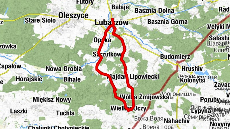 Lubaczów - Kościół pw. Świętego Stanisława Biskupa w Lubaczowie - Cerkiew pw. Świętego Mikołaja - Cerkiew pw. Męczennika Dymitra