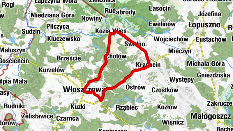 Oleszno - Kościół pw. św. Doroty i św. Tekli w Krasocinie - Kaplica cmentarna pw. Wszystkich Świętych - Kościół pw. Wniebowzięcia Najświętszej Maryi Panny