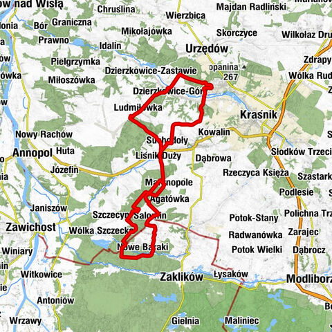Zachód - Wyżnianka-Kolonia - Kościół pw. Najświętszej Maryi Panny Królowej Polski - Kościół pw. Niepokalanego Serca Najświętszej Maryi Panny