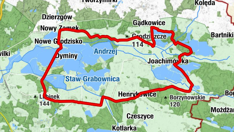 Hubertówka - Smielice - Lelików - Nowy Zamek