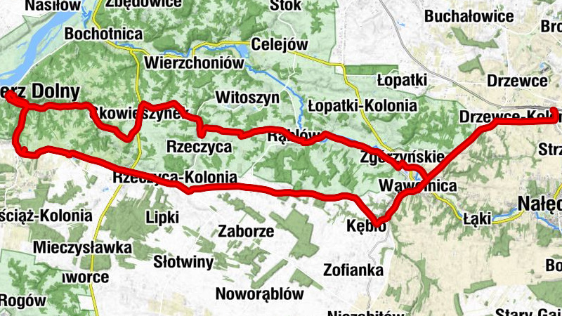 Nałęczów Wąskotorowy - Różanna - Kaplica Matki Boskiej Kębelskiej - Kościół pw. Świętego Jana Chrzciciela i Świętego Bartłomieja