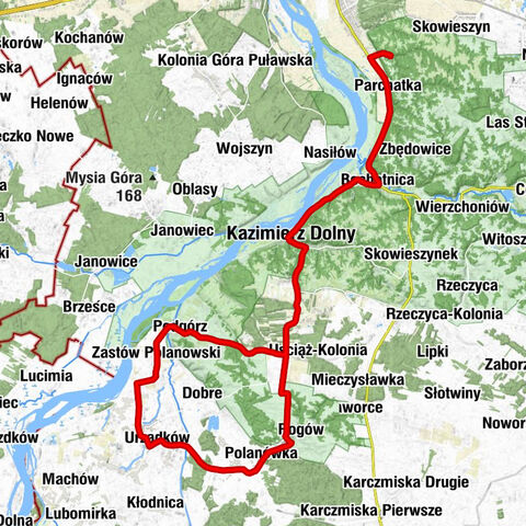 Karczma Parchatka - Puławy - Grota Bochotnicka - Kaplica św. Barbary