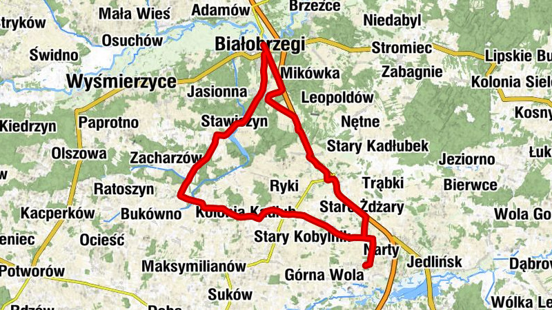 Gryzów - Mokrosęk - Kościół pw. Narodzenia Najświętszej Maryi Panny - Białobrzegi