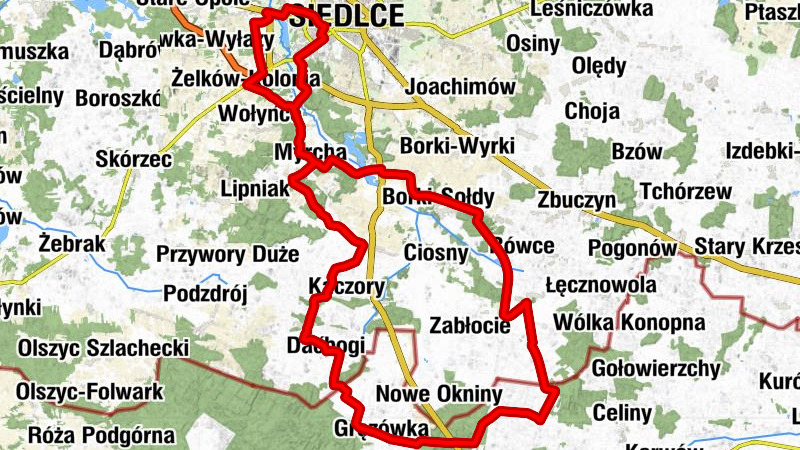 Gęsi Borek - Kaplica dojazdowa - Kościół Matki Boskiej Częstochowskiej - Kościół pw. Najświętszej Rodziny