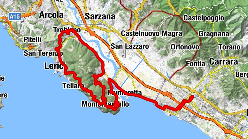 Carrara - Lerici - Monte Buzzo - Pieve di San Michele Arcangelo