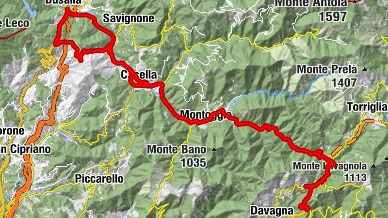 Sottocolle - Mandilli de Saea - Punto di tappa Colle Scoffera - Santuario Nostra Signora della Vittoria