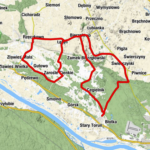 Zamek Bierzgłowski - Kościół pw. Wniebowzięcia Najświętszej Maryi Panny - Kaplica cmentarna - Różankowo-Świerszczyny