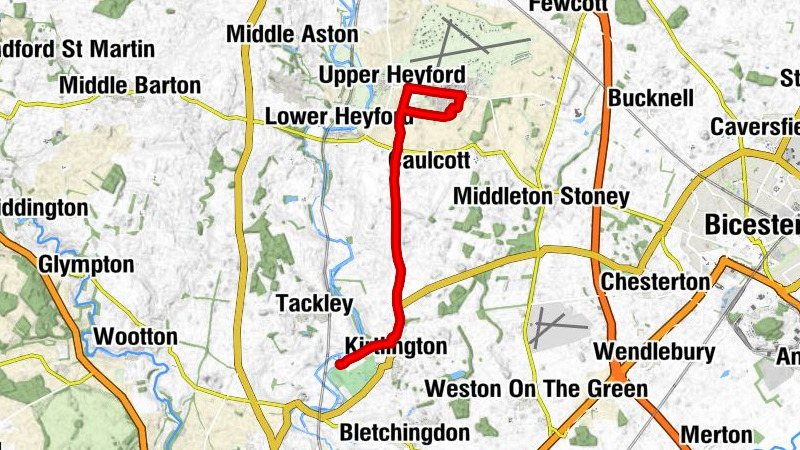 Heyford Park - Kirtlington - Upper Heyford - Baton