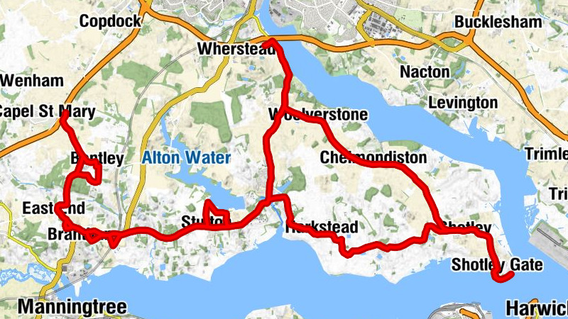 Ipswich - Chelmondiston Methodist Church - Harwich - St Marys, Ewarton