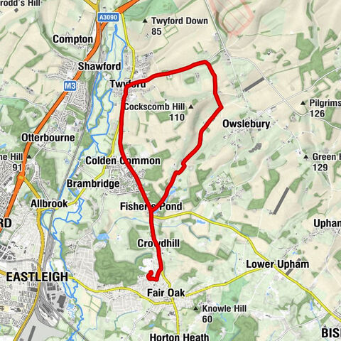 Fair Oak and Horton Heath - Crowdhill - Fisher's Pond - Nob's Crook