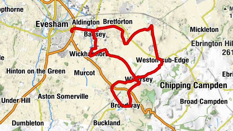 Evesham - Aldington - Badsey - Wickhamford