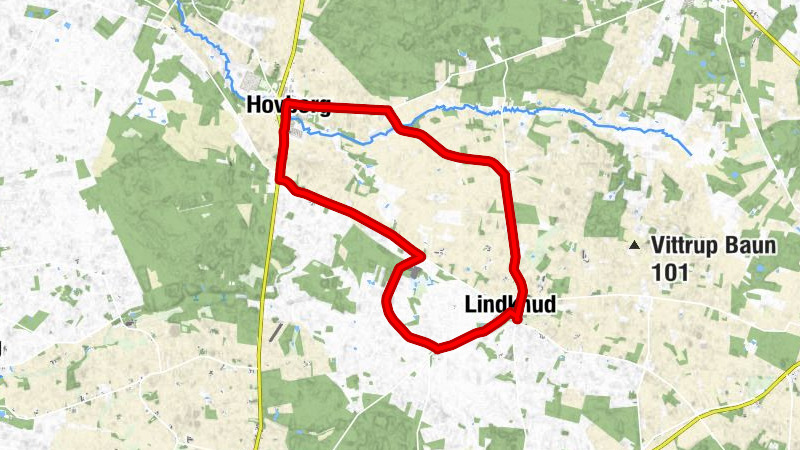 Lindknud - Hovborg - Hovborg Kro - Okslund