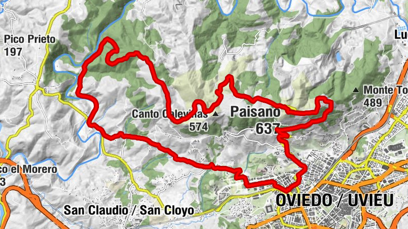 Oviedo / Uviéu - Altu La Vara - Paisano - Vallobín