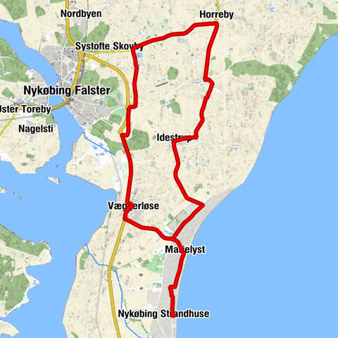 Nykøbing Strandhuse - Strandkirken - Idestrup Kirke - Systofte Kirke