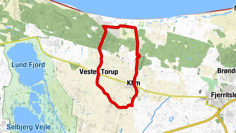 Thorup Strand - Kløv - Torup Kirke - Klim Valgmenighedskirke