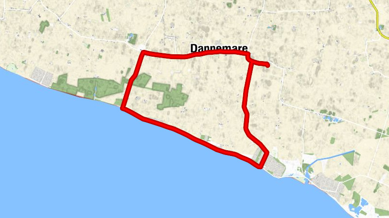 Gloslunde - Magleskov Huse - Maglehøj Strand - Stødby Strand