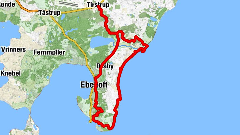 Tirstrup - Lilleskov Bakke - Ebeltoft - Jernhatten