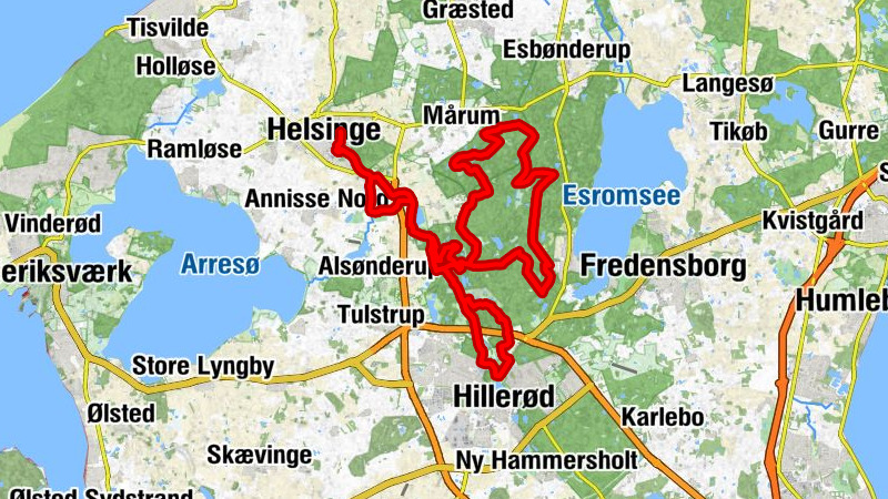 Helsinge - Høbjerg - Hillerød