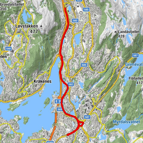 Mårdalen - Hop - Bergen - Hopsbukta