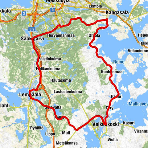 Etelä-Hervanta - Sääksjärvi - Kulju - Lempäälän kirkko