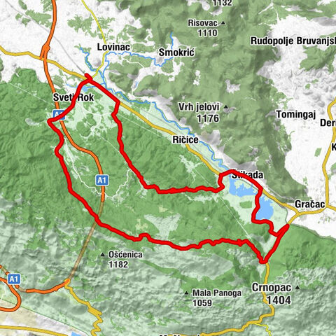 Lovinac - Ruka - Brdo Bajino - Mandžića brdo
