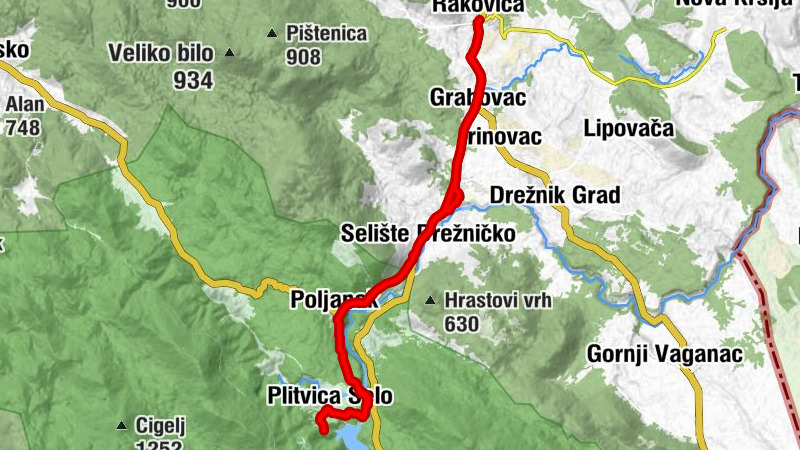 Rakovica - Brajdić Selo - Plitvice Holiday Resort - Plitvički dvori