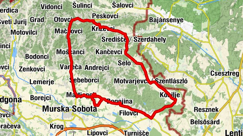 Moravske Toplice - Pizzerija Cipot - Cerkev sv. Jakoba - Breg
