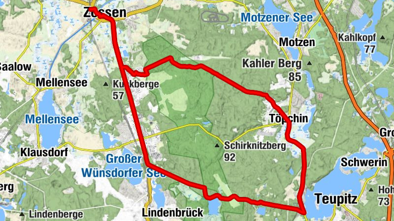 Zossen - Sagar - Dreifaltigkeitskirche - Peking-Garten (Kommandantenvilla)