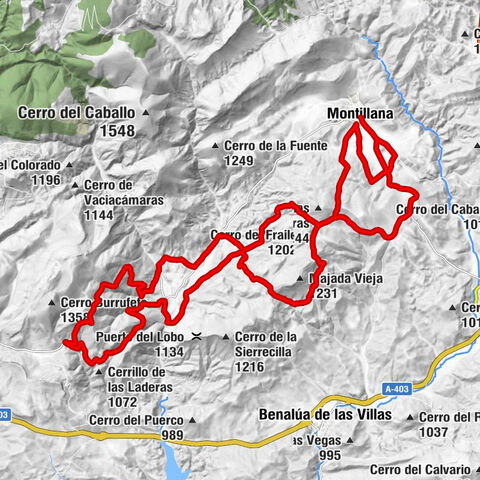 Montillana - El Ranal - Loma del Corral - El Llano