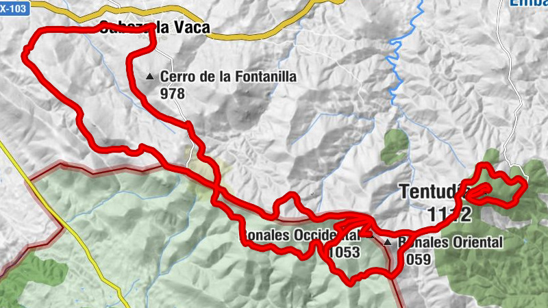 Cabeza la Vaca - Bonales Occidental - Tentudía - Las Tres Encinas