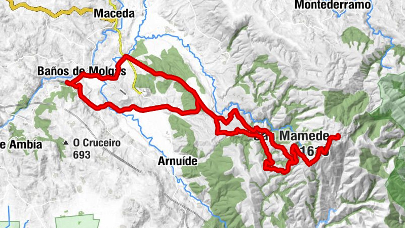 Baños de Molgas - Penedo das Mozas - San Mamede - Formigoso
