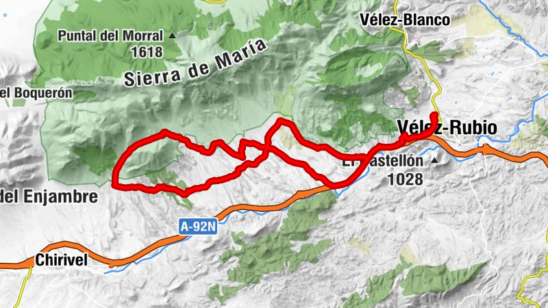 Vélez-Rubio - Collado del Mojonar - El Mojonar - Fuente Grande