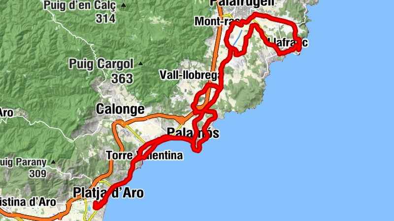 Platja d'Aro - Sant Jordi de Treumal - Puig sa Guàrdia - Puig de les Pasteres