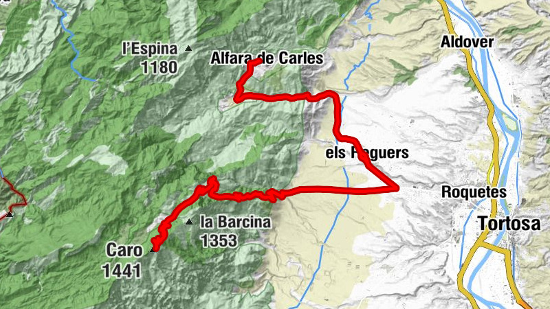 Alfara de Carles - Coll del Vicari - Caro - el Faro