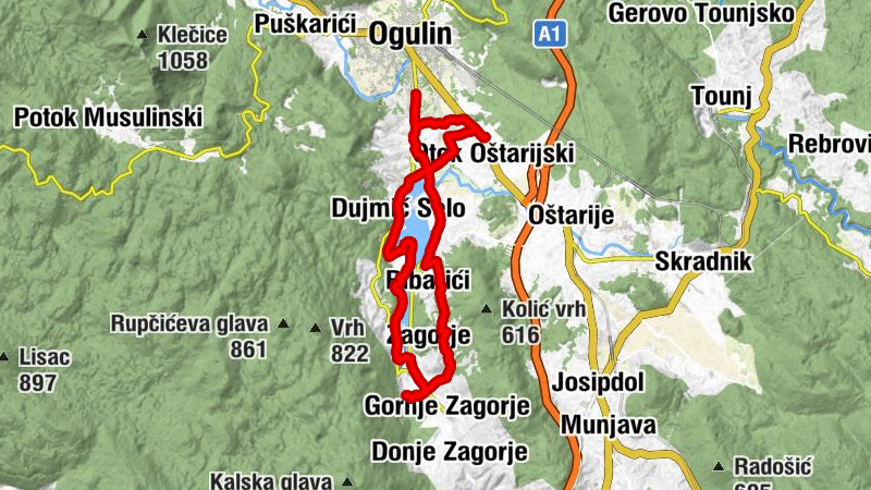 Klek - Sabljak Selo - Salopek Selo - Dujmić Selo