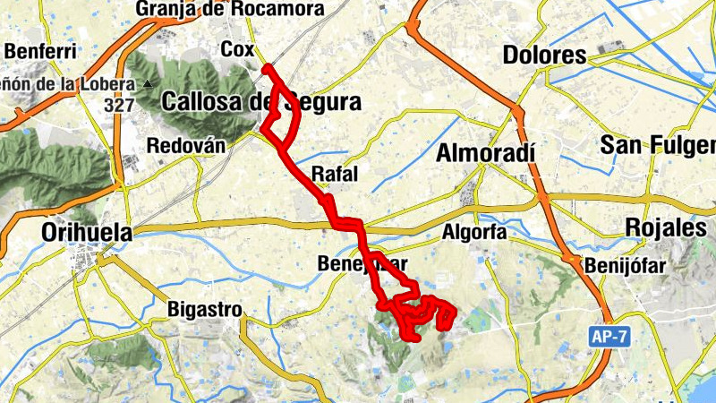 Callosa de Segura - El Badén - Benejúzar - Urbanización La Seda