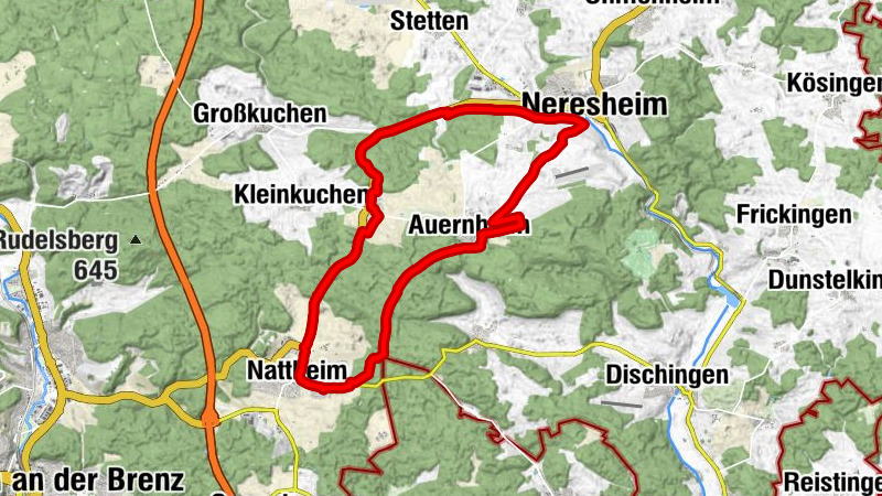 Nattheim - Auernheimer Bergkapelle - Martinskirche - Riederberg