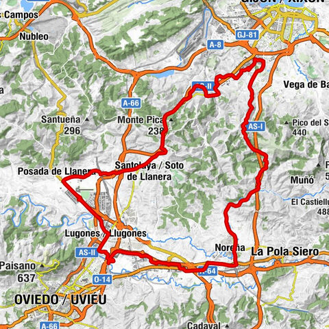 Parque Principado (FEVE) - Paredes - La Casona del Miño - Alto Verán