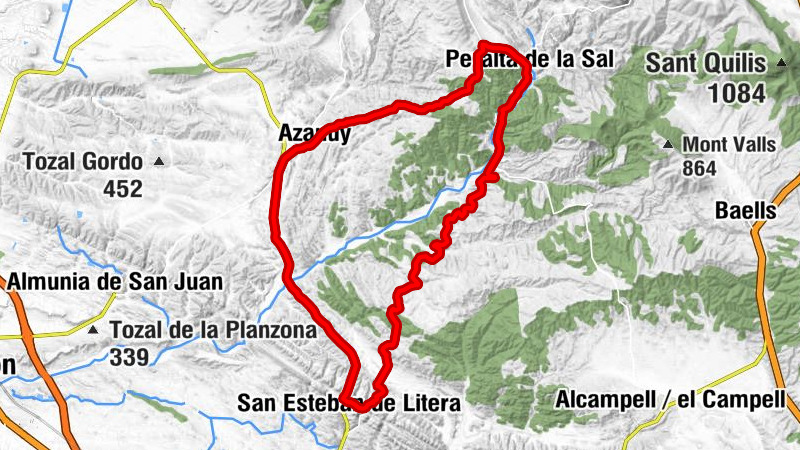 San Esteban de Litera - Azanuy - Peralta de la Sal - Las Gesas