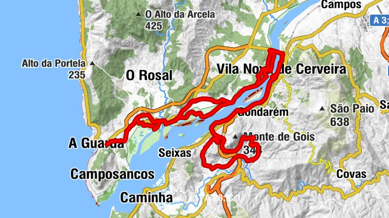 A Guarda - Igrexa de San Lourenzo de Salcidos - Capela São Sebastião - Igreja de Lanhelas