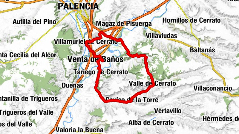 Villamuriel de Cerrato - Baños de Cerrato - Venta de Baños - Tariego de Cerrato
