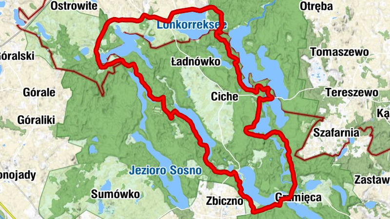 Ostrowite - Wronka - Wesołkowo - Grzmięca