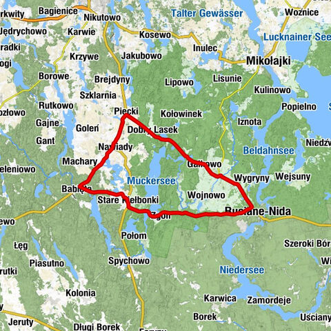 Kurka wodna - Kościół pw. Podwyższenia Krzyża Świętego - Kaplica pw. Miłosierdzia Bożego - powiat mrągowski