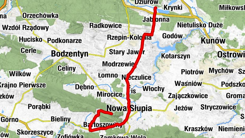 Podlesie - Kościół pw. Świętej Małgorzaty - Kościół pw. Świętego Wawrzyńca - Łysa Góra