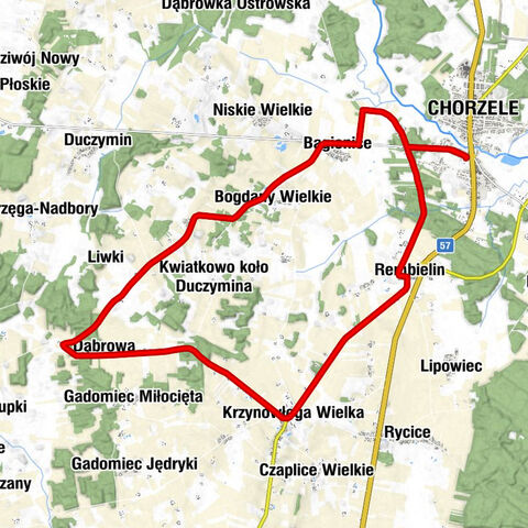 Chorzele - Rembielin - Krzynowłoga Wielka - Dąbrowa