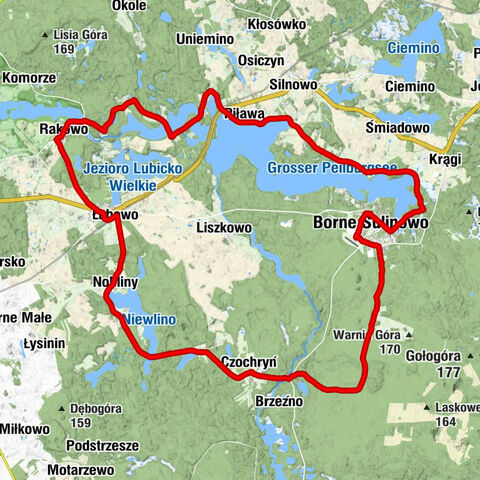 Borne Sulinowo - Kaplica pw. Matki Bożej Nieustającej Pomocy - Kościół pw. Świętych Apostołów Piotra i Pawła - Ostrogóra