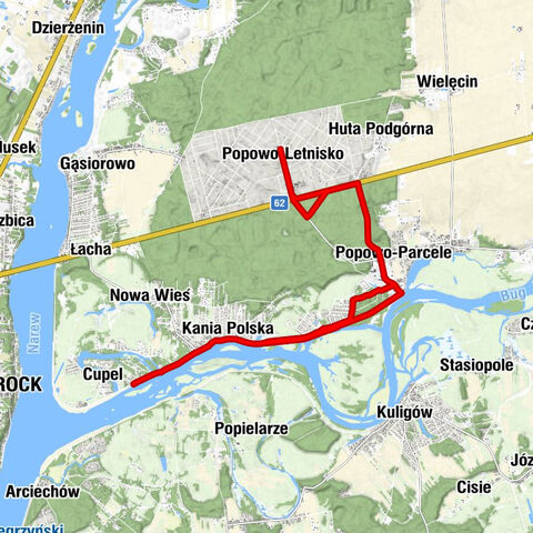 Popowo-Letnisko - Popowo-Parcele - Popowo Drugie - Kania Polska