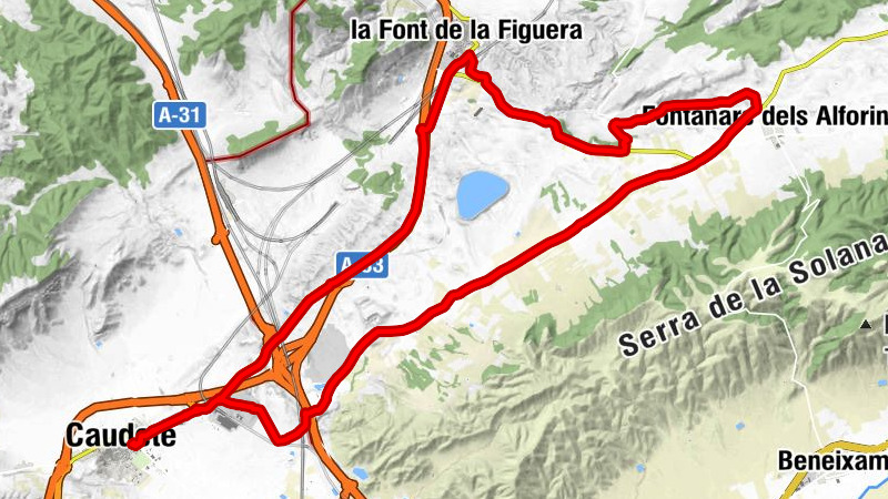 Caudete - El Cruce - la Font de la Figuera - El Cabezo